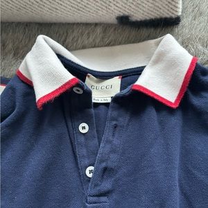 Navy blue boys Gucci shirt